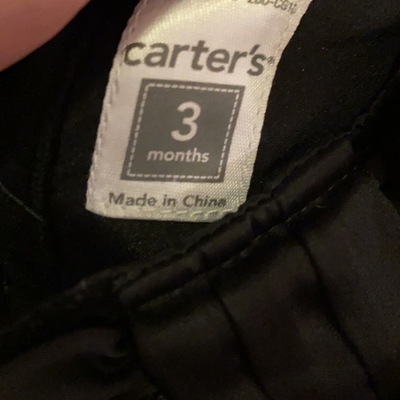 Carter’s 3M black velvet bow dress dainty fancy formal baby outfit 3 Months​ - Picture 7 of 8